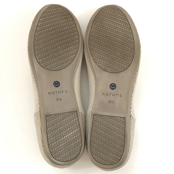 ROTHY’S The Loafer Round Toe Slip On Linen Double Stitch Cream Women's Size 9.5 - Picture 15 of 16